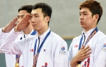 배드민턴 남자 단체 한국 금메달 시상식