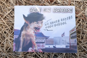 국회 잔디밭에 날아든 삐라