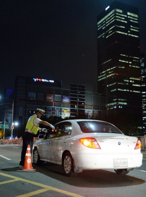 '전국적 음주운전 단속 실시'