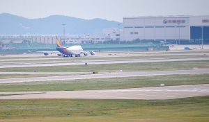 아시아나항공, 착륙, 보잉 747 자료사진