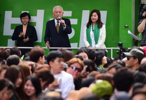 안철수 경기도 안양 유세 현장