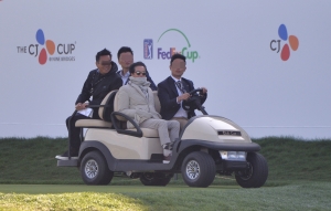 이재현 회장 CJ CUP 나인브릿지 참관