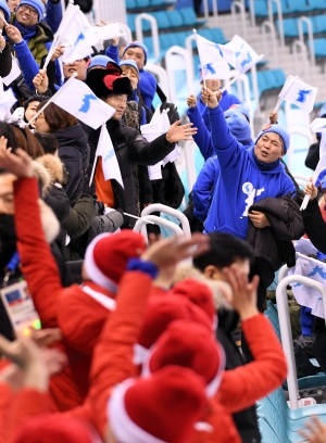 여자아이스하키 남북단일팀 2차전 스웨덴전