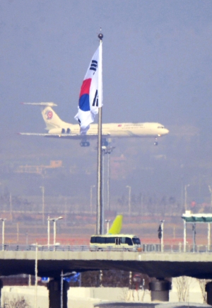 북 김정은 전용기, 인천공항 도착