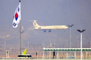 북 김정은 전용기, 인천공항 도착