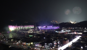 평창올림픽의 화려한 폭죽