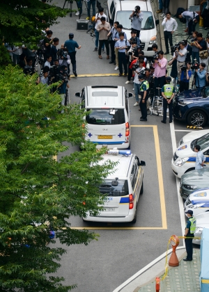 노회찬 정의당 원내대표 투신 사고 현장