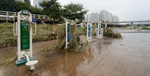 폭우로 인한 중랑천 범람