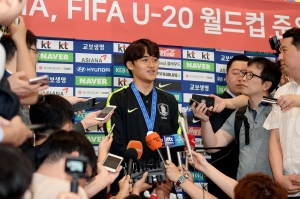 '2019 FIFA U-20 남자 월드컵 축구대표팀 귀국'