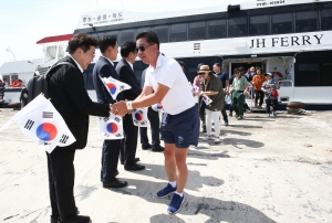 독도 방문한 독립운동 유족 국회의원