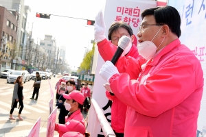 김성동 마포을 후보 지원유세하는 유승민