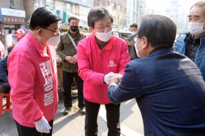 김성동 마포을 후보 지원유세하는 유승민