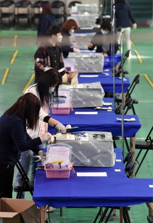 4.15 총선 대구체육관 개표소 준비