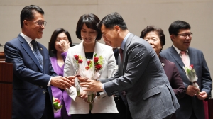 통합당, 한국당과 합당 후 첫 당선인 총회