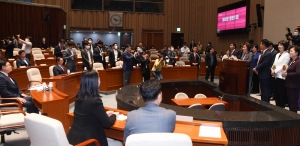 통합당, 한국당과 합당 후 첫 당선인 총회