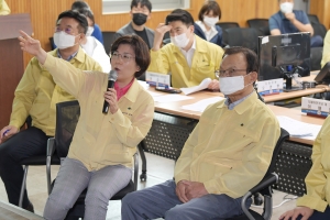 안성시 수해복구 통합지원본부 방문한 더불어민주당