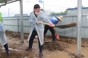 충북 음성 수해지역 찾은 더불어민주당