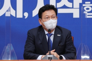 송영길 대표, 더불어민주당 3선 의원 간담회