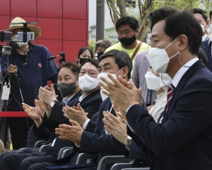 남산예장공원 개장식 참석한 윤석열