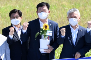 국회 세종의사당 후보지 방문한 송영길