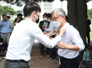 국민의힘 대변인단 만난 최재형