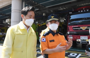 오세훈 시장 중랑소방서 방문