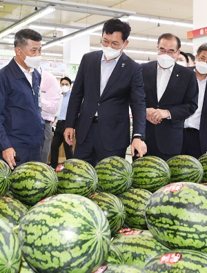 송영길, 밥상물가 현장방문