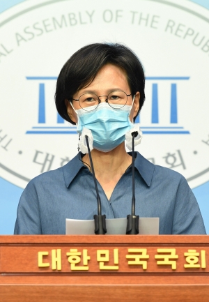 강은미, 대우건설 안전관리비 삭감 관련 기자회견