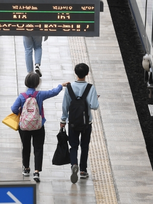 추석연휴 고향 앞으로 행하는 시민들