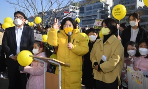 동 수직구 공사 반대 주민 만난 심상정