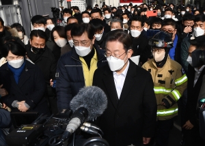 이재명 광주 아이파크 붕괴 현장 방문