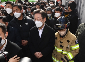 이재명 광주 아이파크 붕괴 현장 방문