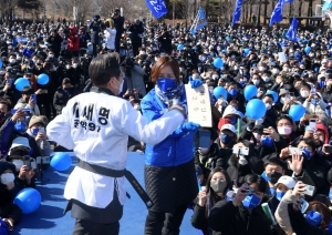 이재명 수원 만석공원 유세