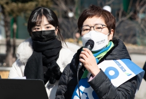 송문희 후보와 합동유세하는 김동연 후보