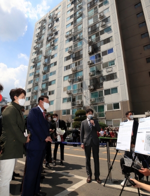 윤석열, 1기 신도시 노후아파트 점검