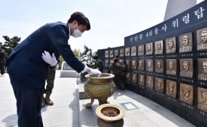 이준석 백령도 해병대 6여단 방문