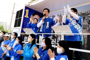 송영길, 서울시장 후보 선거 유세