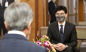 김명수 대법원장-한동훈 법무부 장관 접견