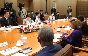 김진표 국회의장 낸시 펠로시 미 하원의장 회담