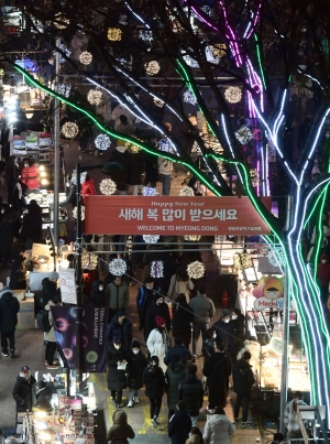 2022년 마지막 날 명동 거리 인파