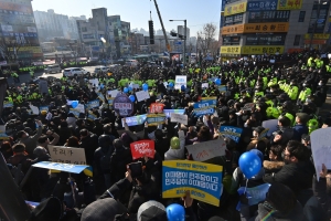 이재명 검찰 출석 지지자들 집회