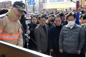 이재명 인천 현대시장 화재현장 방문