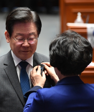 민주당, 尹 방일 겨냥 태극기 흔들며 '강제동원 정부 해법 규탄'