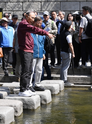 이명박 청계천 산책