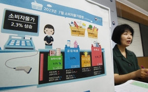통계청 2023년 7월 소비자붕가동향 발표