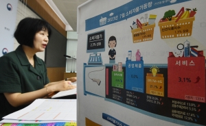 통계청 2023년 7월 소비자붕가동향 발표