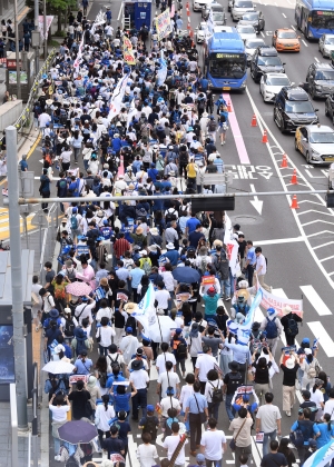 더불어민주당 후쿠시마 원전오염수 투기 중단 규탄대회