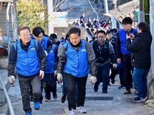 이재명, 연탄 나눔 봉사활동