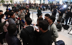 태국전 마치고 귀국하는 대한민국 축구 국가 대표팀