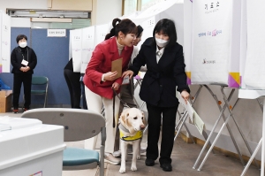 김예지 국민의힘 의원 사전투표